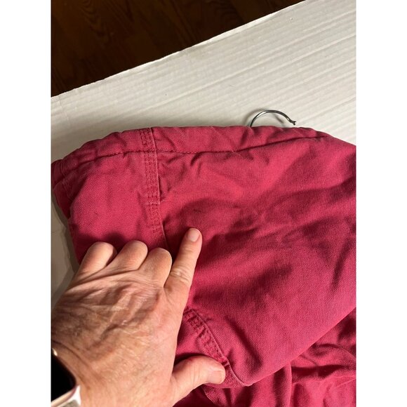 C.E. Schmidt women’s pink Hooded Work Jacket L Sherpa Lined Cotton canvas coat - Picture 15 of 16